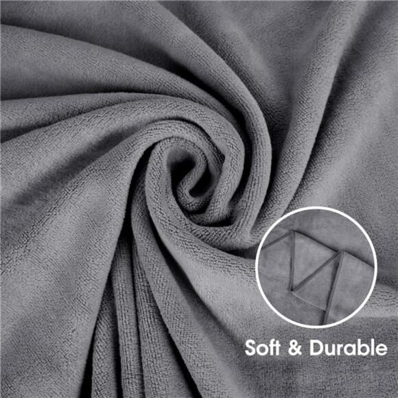 Microfiber Bath Towel Sets (6 Pack, 27" x 55") -Extra Absorbent, Fast - Picture 5 of 8